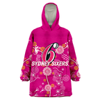 Sydney Sixers Aboriginal Art Cricket 2022 Wearable Blanket Hoodie - LT12
