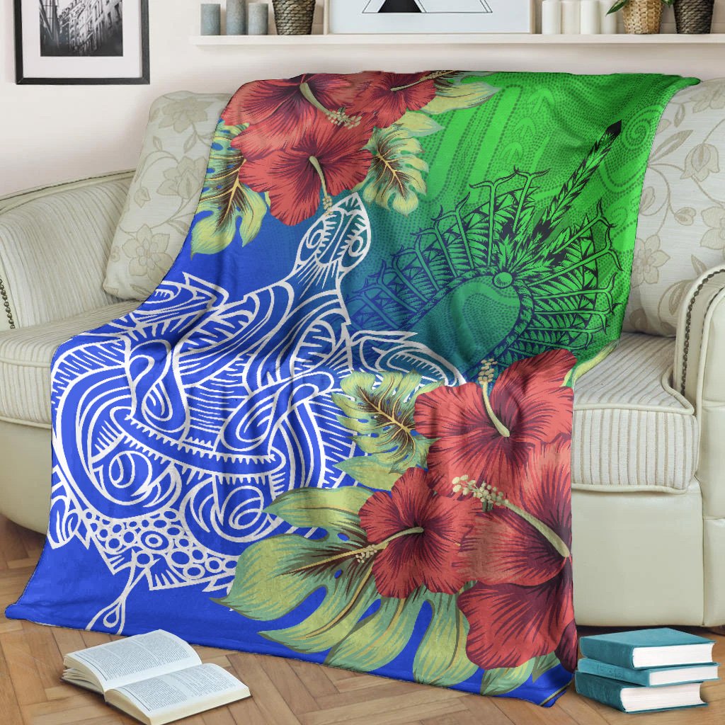 torres-strait-islanders-premium-blanket-ocean-hibiscus
