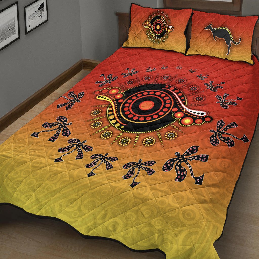 quilt-bed-set-circle-pattern