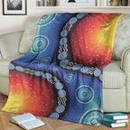 premium-blanket-aboriginal-color-dot-painting