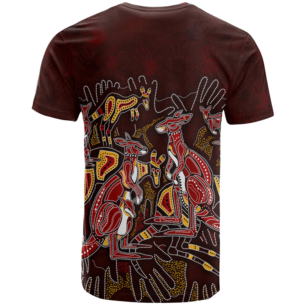 custom-aboriginal-t-shirts-kangaroo-family-with-hand-art