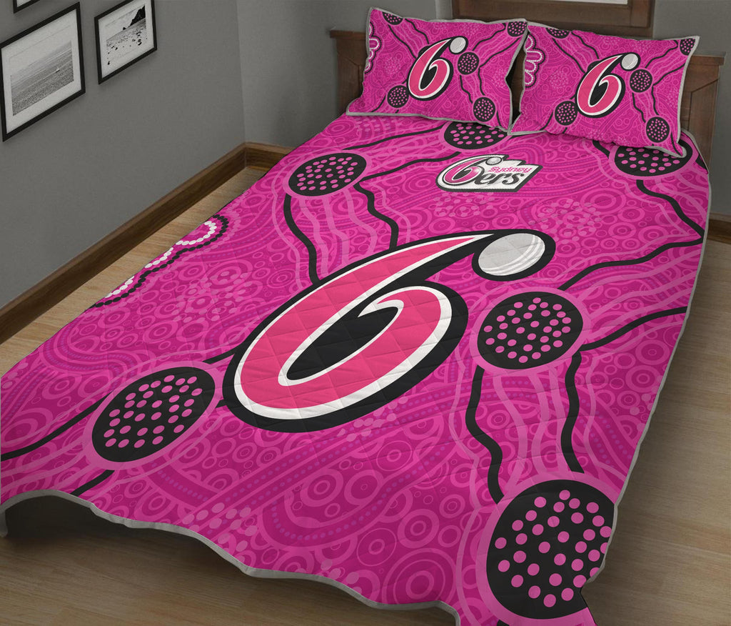 sydney-sixers-quilt-bed-set-aboriginal-dot-painting