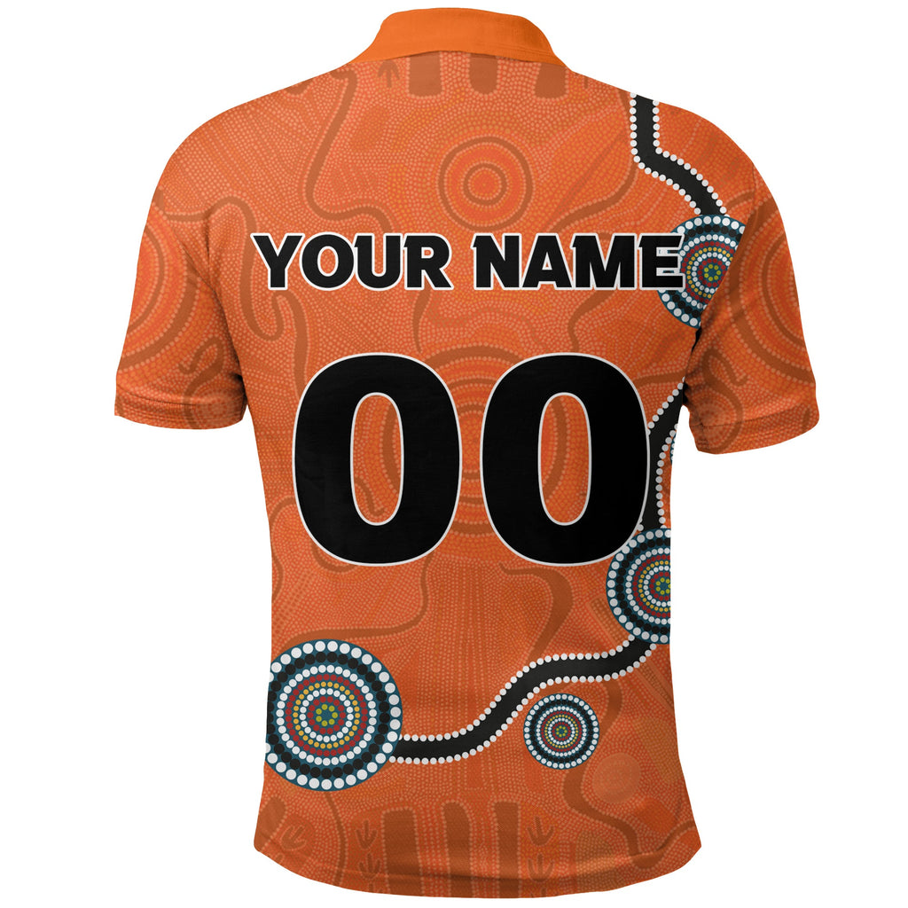 custom-personalised-brisbane-roar-polo-shirt-indigenous-dot-painting-art