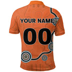 custom-personalised-brisbane-roar-polo-shirt-indigenous-dot-painting-art