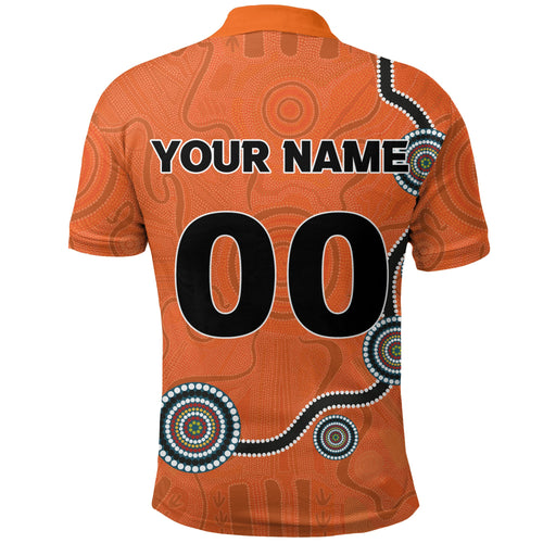 custom-personalised-brisbane-roar-polo-shirt-indigenous-dot-painting-art