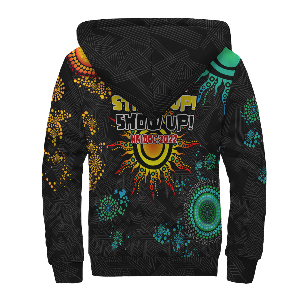 NAIDOC Week 2022 Aboriginal Art Unique Sherpa Hoodie - LT12