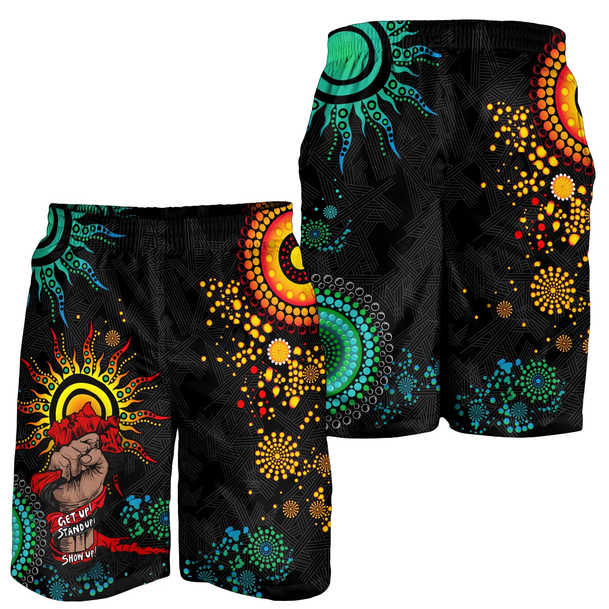 NAIDOC Week 2022 Aboriginal Art Unique Men Short - LT12