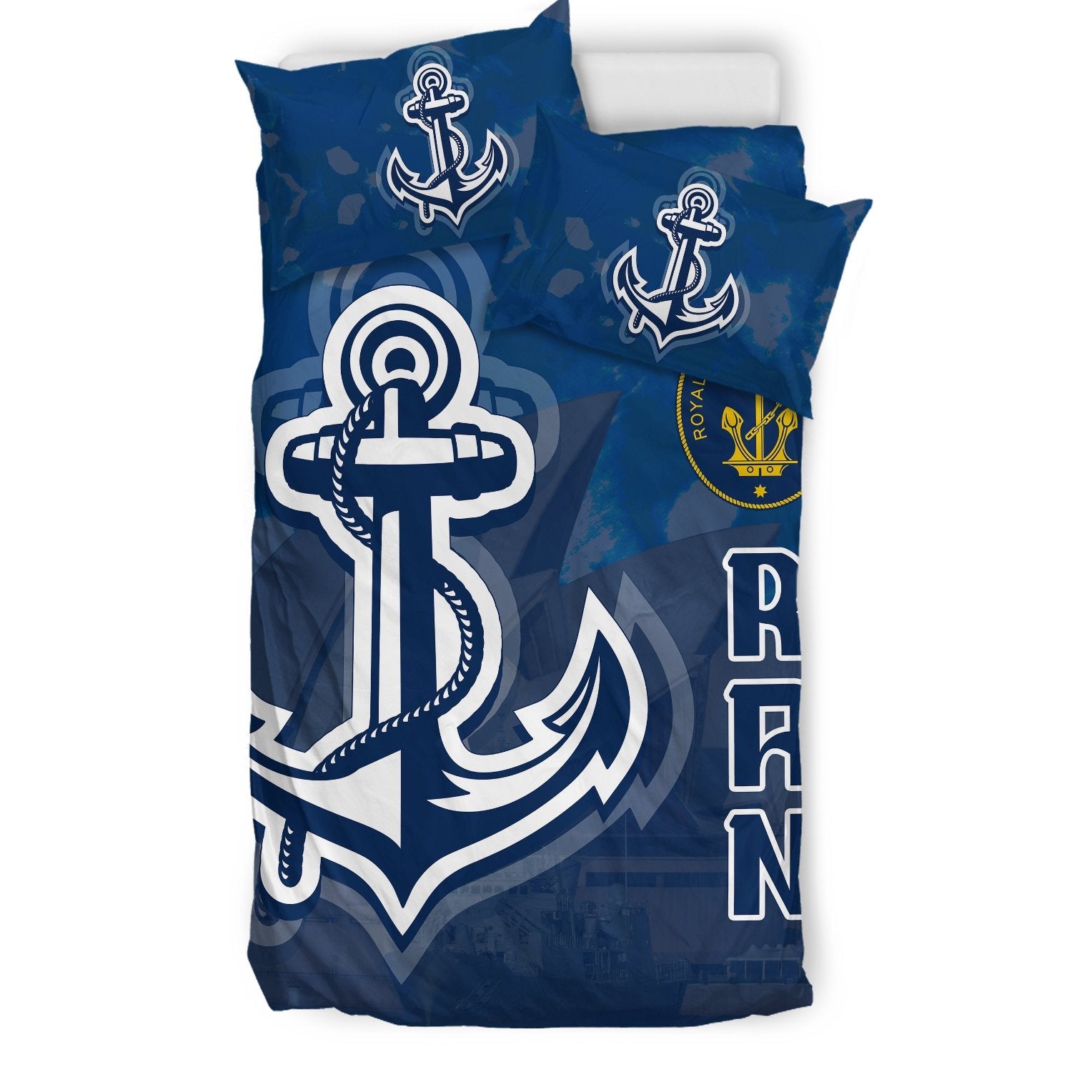 Navy Bedding Set - Royal Navy Pride - VibeHoodie