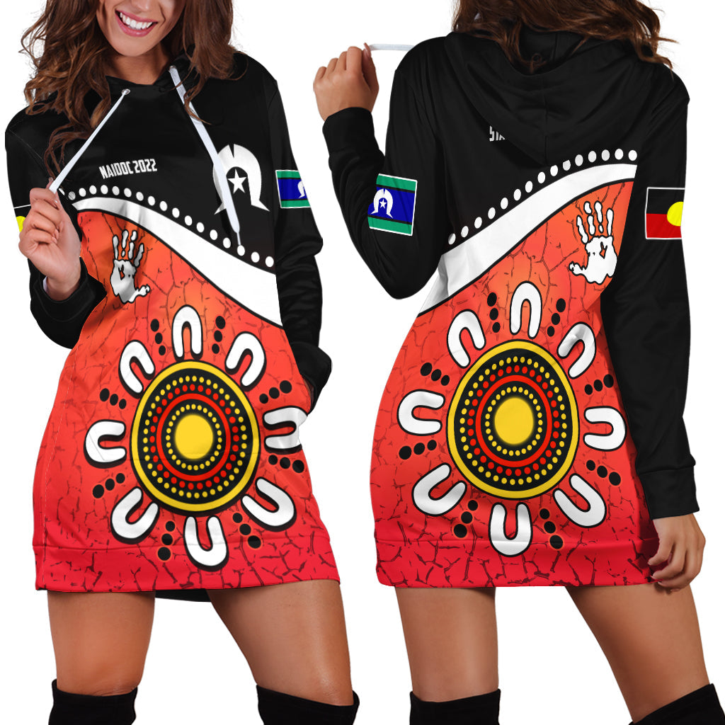 naidoc-week-2022-hoodie-dress-torres-strait-islander-version-red-aboriginal-the-dhari
