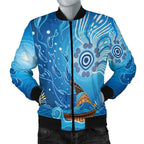 bomber-jacket-aboriginal-view-sea-with-fish-and-boat