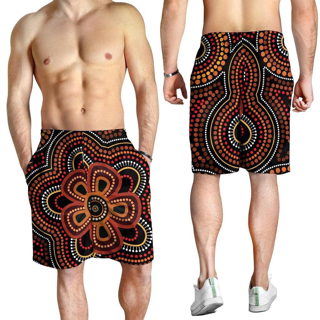 aboriginal-men-shorts-aboriginal-dot-painting-flowers-style-ver02