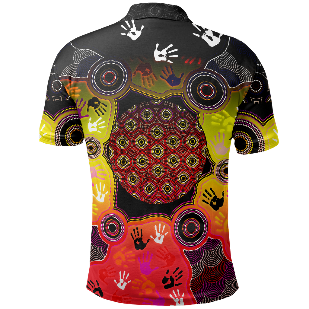 custom-aboriginal-polo-shirts-indigenous-circle-dot-painting-hand-art