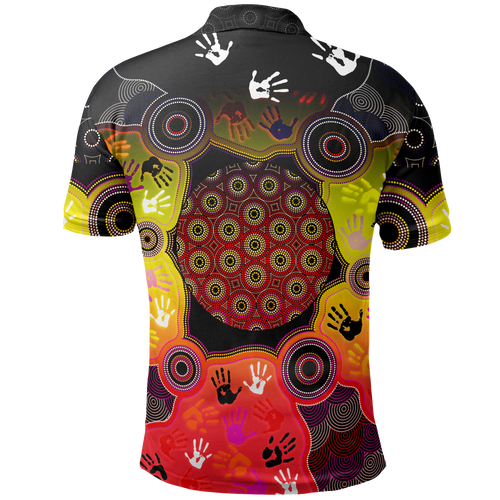 custom-aboriginal-polo-shirts-indigenous-circle-dot-painting-hand-art