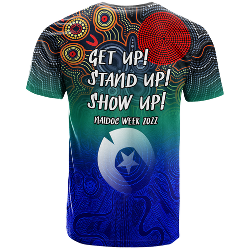 naidoc-week-2022-torres-strait-islander-with-aboriginal-dot-painting-art-t-shirt