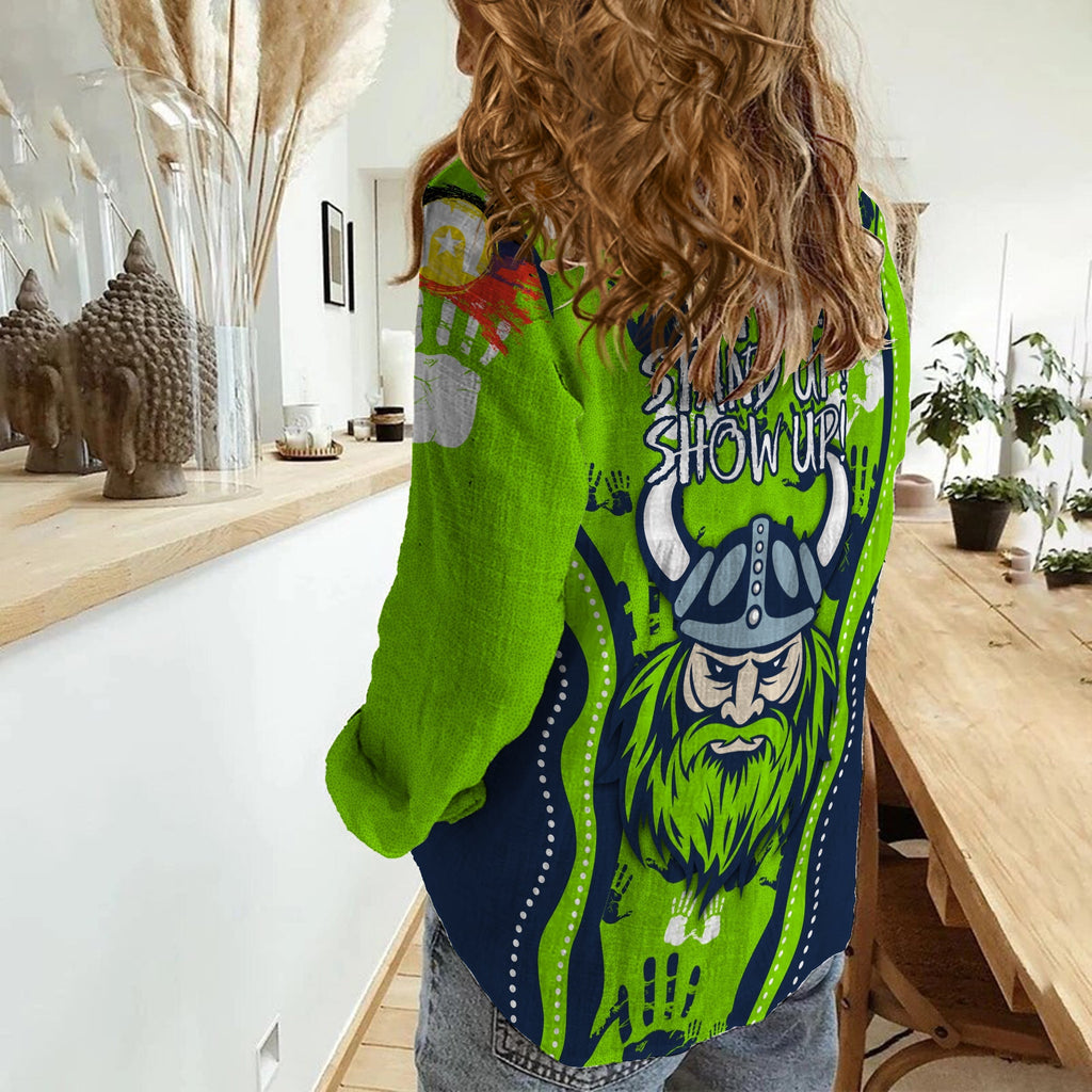 Canberra Raiders Rugby NAIDOC 2022 Aboriginal Women Casual Shirt - LT12
