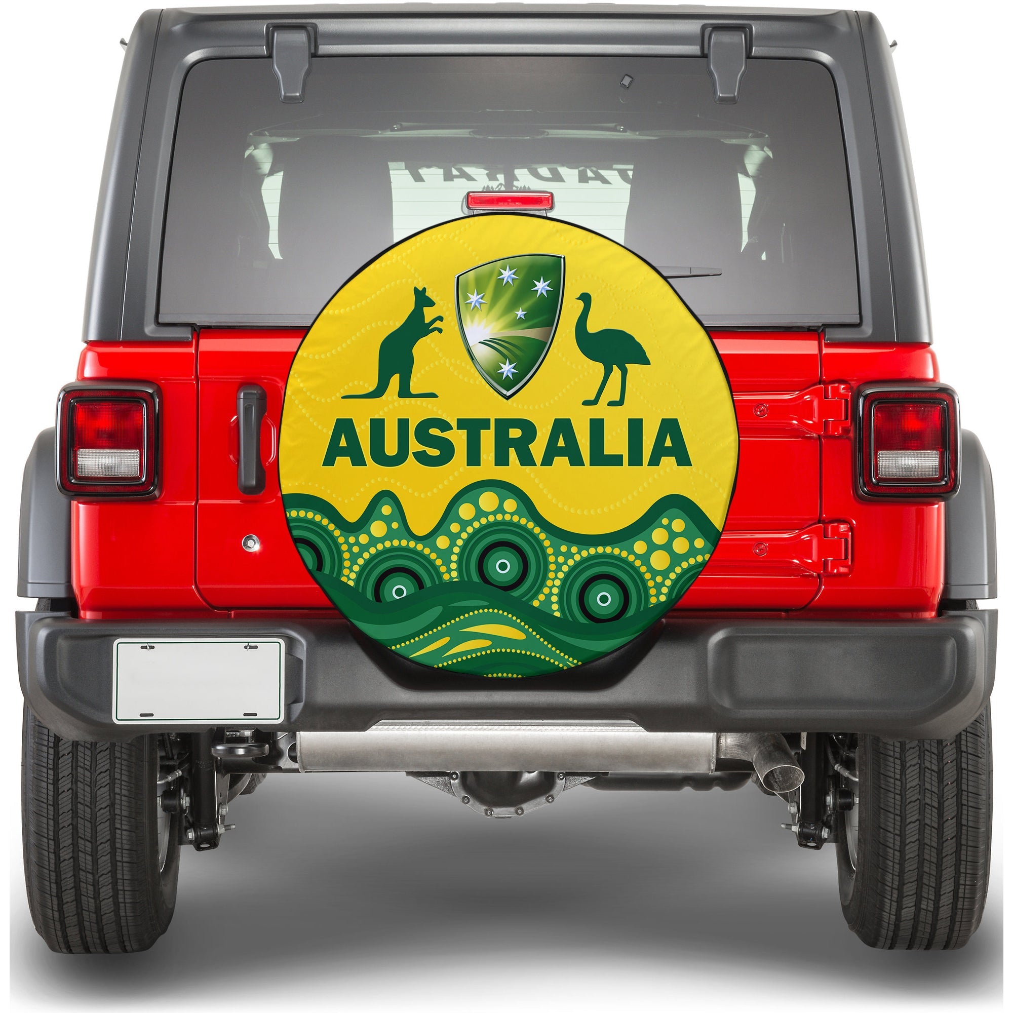 Australia Cricket Aboriginal Pattern Spare Tire Cover - LT2
