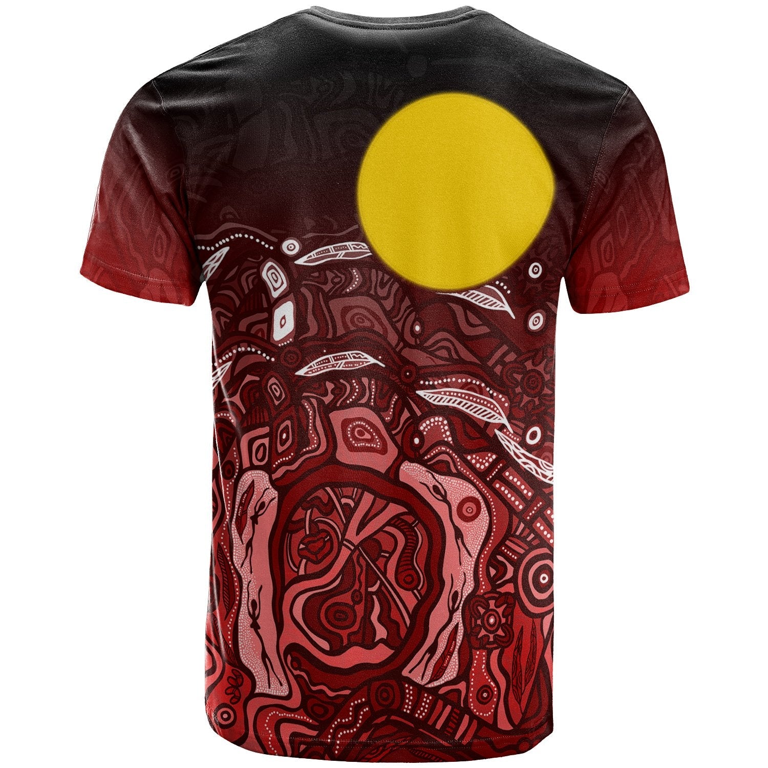 kids-custom-text-aboriginal-t-shirt-red-landscape