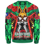 rabbitohs-rugby-anzac-day-sweatshirt-custom-watercolour-remembrance-indigenous-rabbitohs-with-poppy-flower-sweatshirt