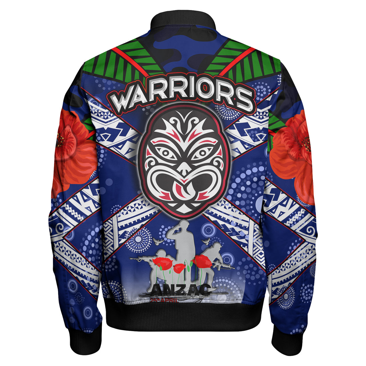 https-aussievibes-co-warriors-rugby-bomber-jacket-aboriginal-dot-art-anzac-day-warriors-with-poppy-flower-patterns-bomber-jacket
