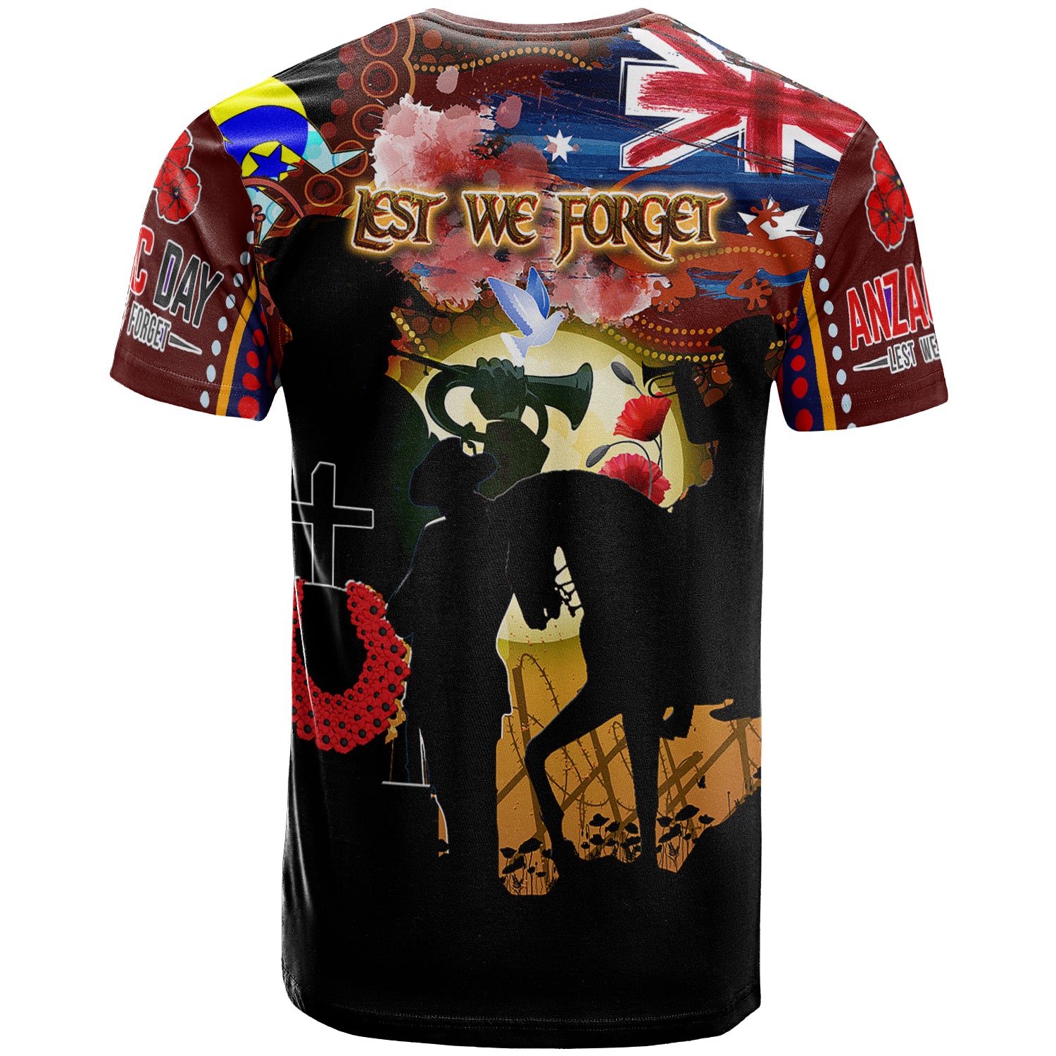australia-anzac-day-aboriginal-inspired-brown-t-shirt-custom-the-aboriginal-inspired-and-torres-strait-islander-commemorative-t-shirt
