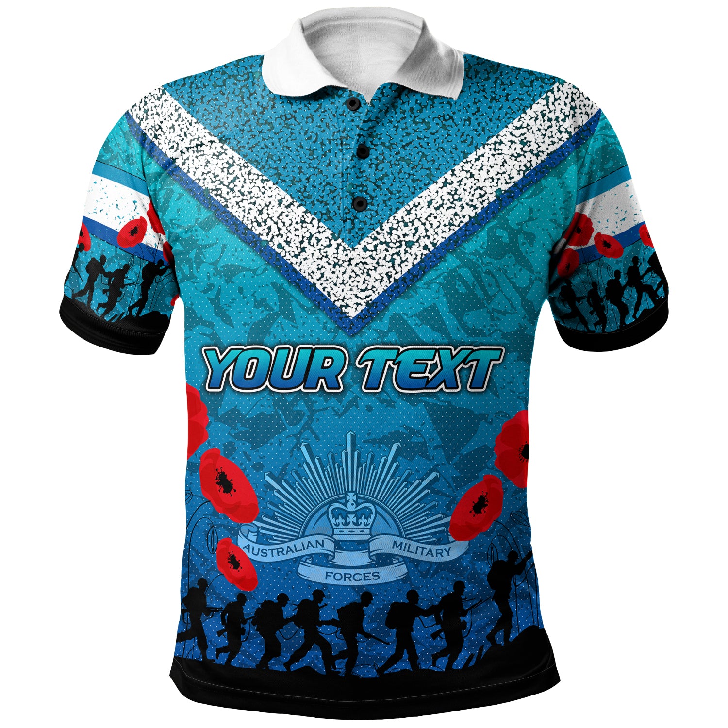 australia-cronulla-anzac-custom-polo-shirt-blue-keeping-the-spirit-alive-polo-shirt