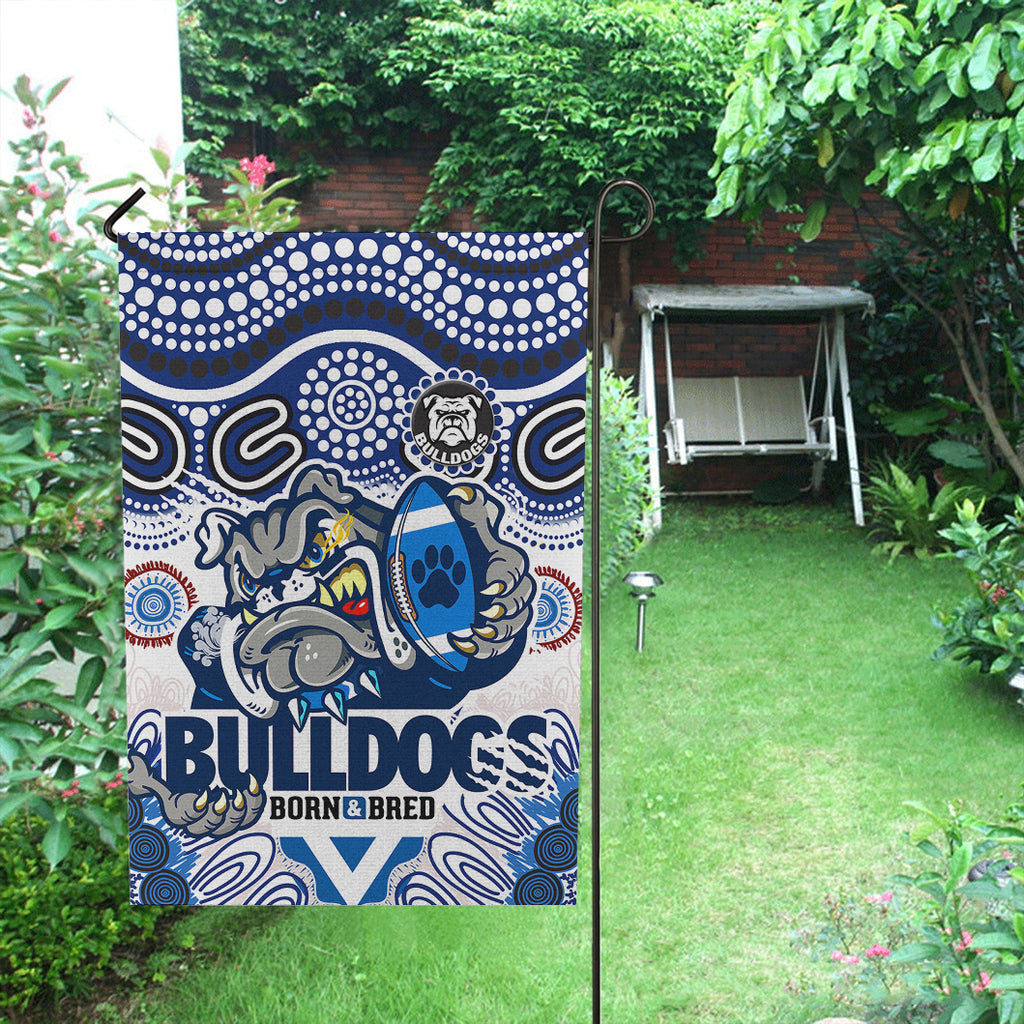 bulldogs-rugby-born-bred-flag-custom-indigenous-bulldogs-with-rugby-ball-and-aboriginal-patterns-flag