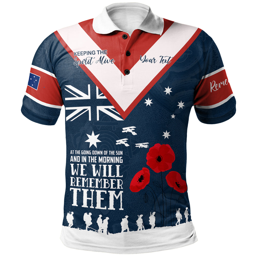 australia-sydney-anzac-custom-polo-shirt-blue-keeping-the-spirit-alive-polo-shirt