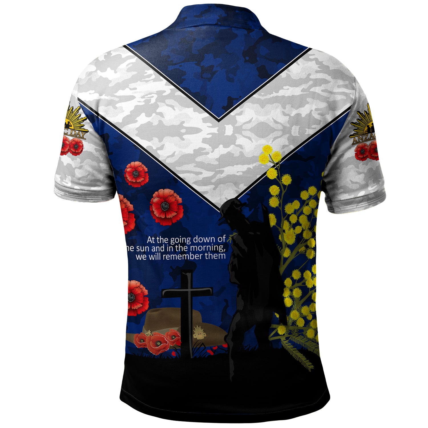 australia-anzac-day-polo-shirt-poppies-with-golden-wattle-flowers-lest-we-forget