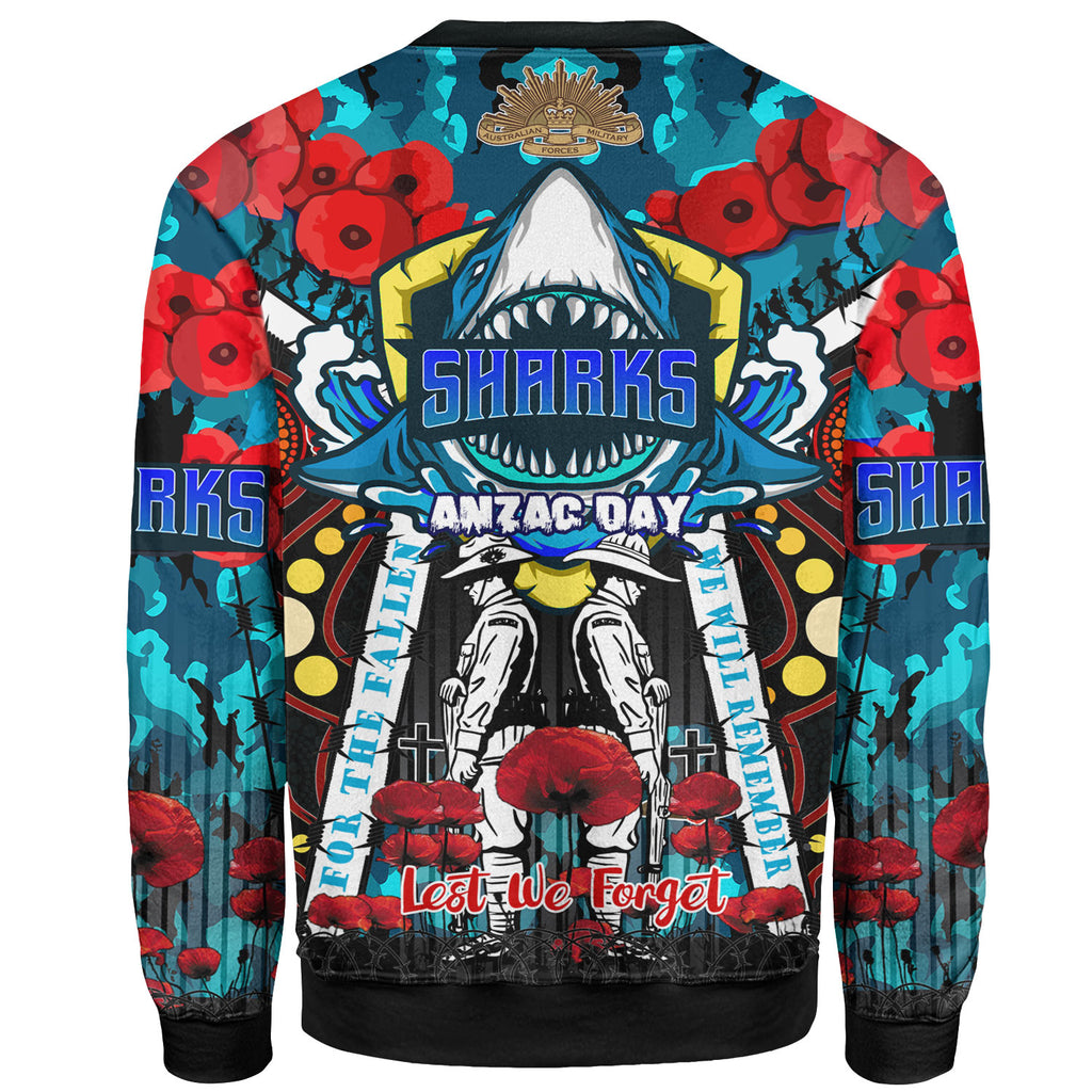sharks-rugby-anzac-day-sweatshirt-custom-remembrance-cronulla-sutherland-sharks-with-poppy-flower-sweatshirt
