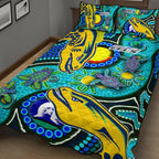 eels-rugby-quilt-bed-set-custom-indigenous-eels-with-aboriginal-and-torres-strait-islander-flag