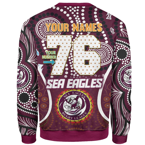 sea-eagles-rugby-sweatshirt-custom-manly-sea-eagles-mascot-with-aboriginal-art-personalised-player-and-number-sweatshirt