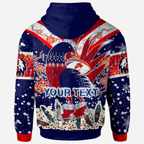 roosters-rugby-christmas-hoodie-custom-merry-christmas-sydney-roosters-indigenous-hoodie