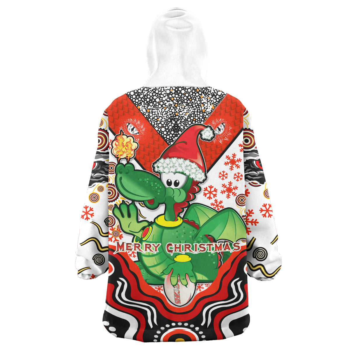 st-george-rugby-christmas-snug-hoodie-custom-christmas-green-dragons-indigenous-wearable-blanket-hoodie