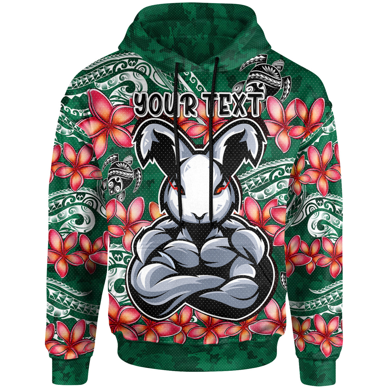 rabbitohs-rugby-hoodie-custom-polynesian-super-rabbitohs-hoodie