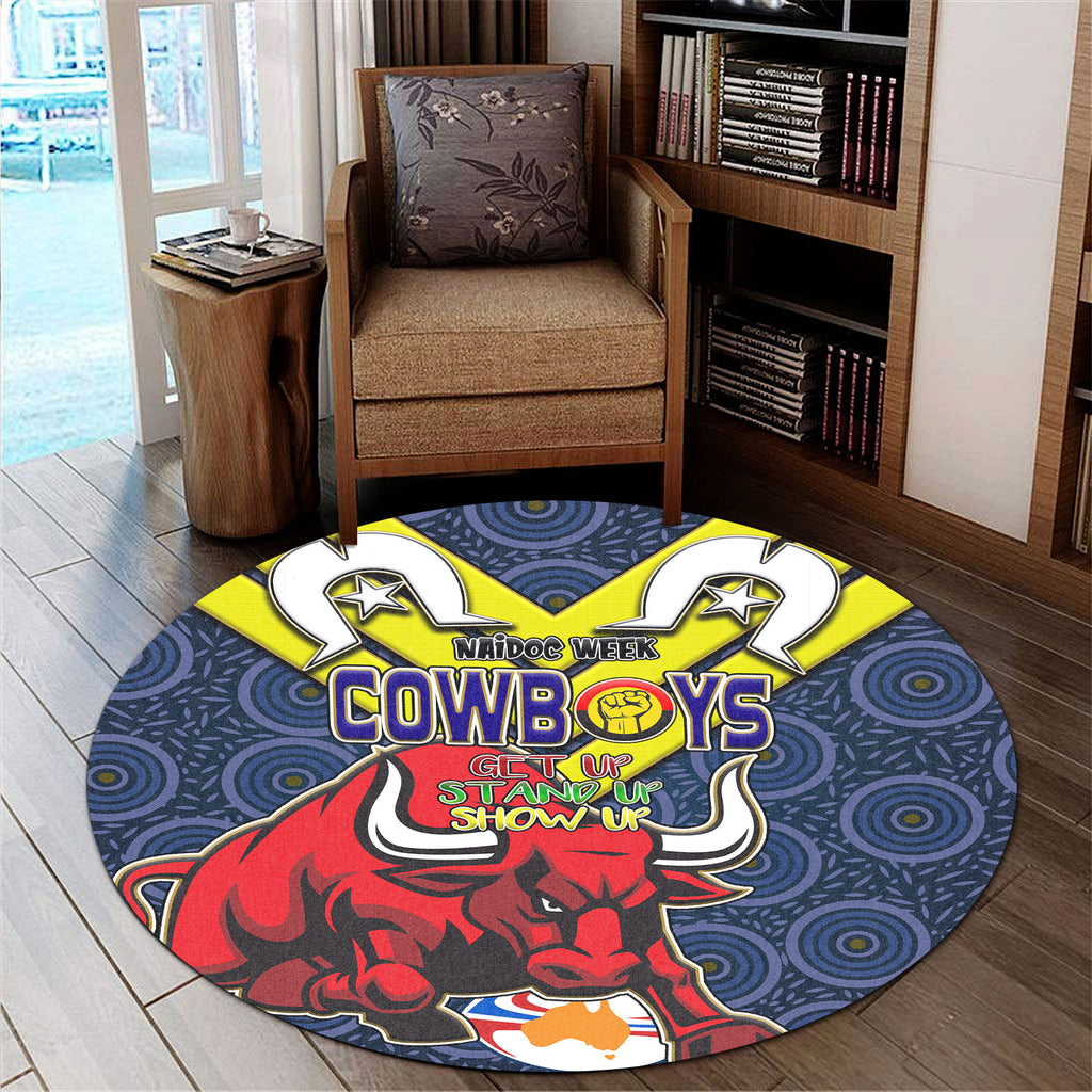 cowboys-rugby-round-rug-cowboys-naidoc-week-buffalo-rugby-get-up-stand-up-show-up-with-aboriginal-patterns-round-rug