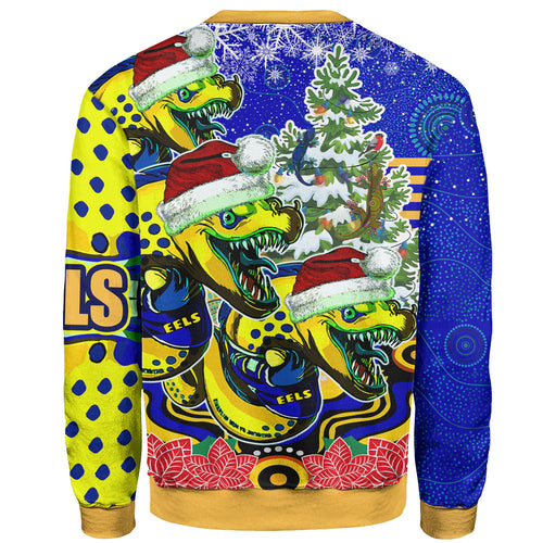 parramatta-eels-rugby-christmas-sweatshirt-custom-christmas-super-eels-squad-indigenous-sweatshirt