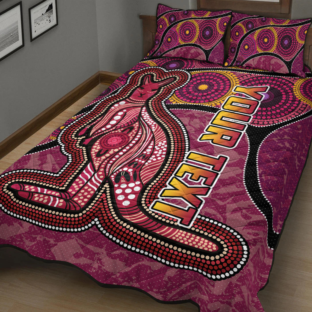 maroons-rugby-quilt-bed-set-custom-maroons-kangaroo-quilt-bed-set