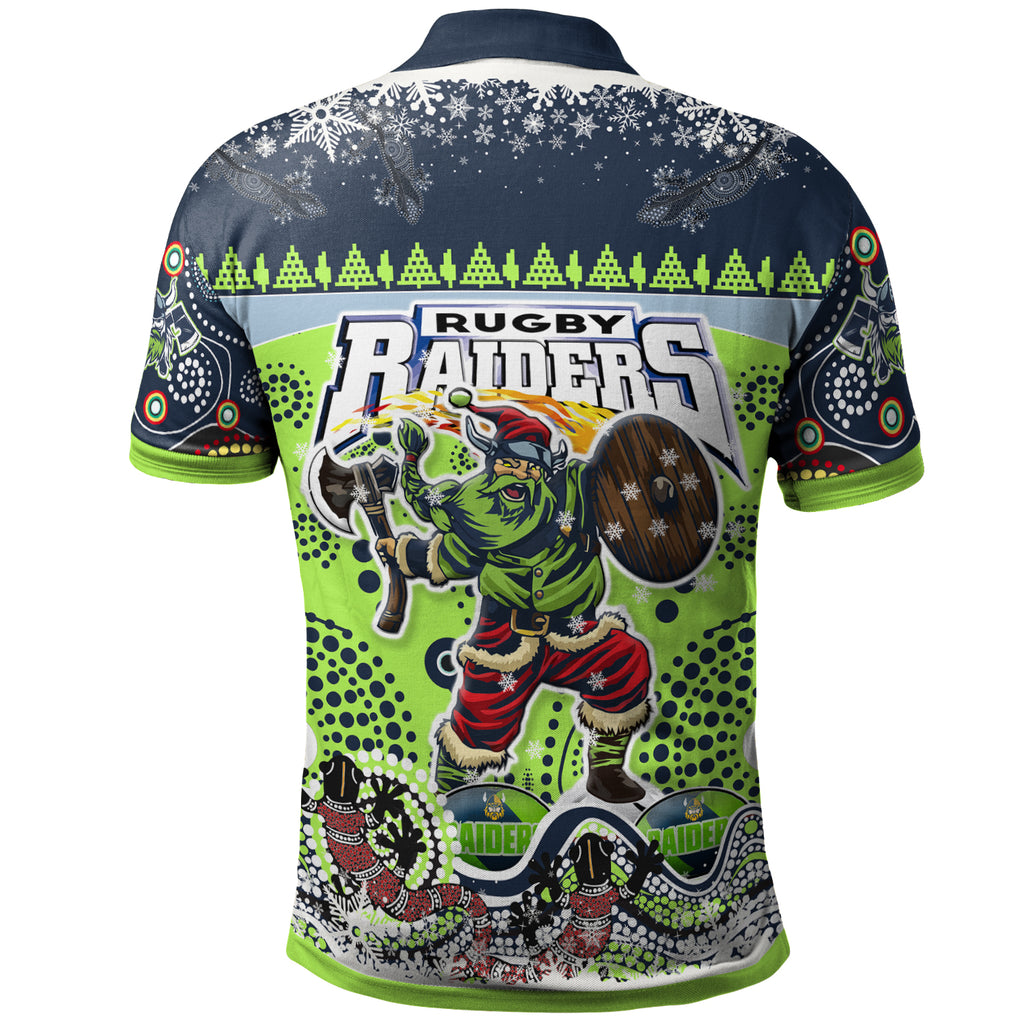 raiders-rugby-christmas-polo-shirt-custom-merry-viking-raiders-christmas-indigenous-polo-shirt