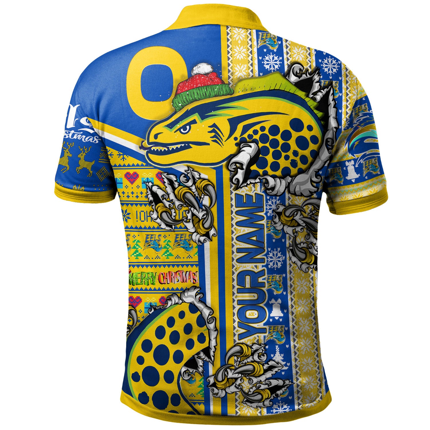 eels-rugby-christmas-polo-shirt-custom-scratch-super-eels-snowflakes-personalized-name-and-number-polo-shirt
