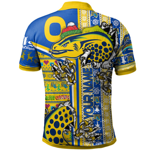 eels-rugby-christmas-polo-shirt-custom-scratch-super-eels-snowflakes-personalized-name-and-number-polo-shirt
