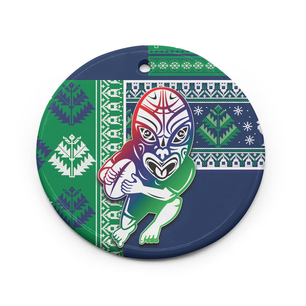 warriors-rugby-ornaments-custom-christmas-snowflakes-warriors-mascot-ornaments