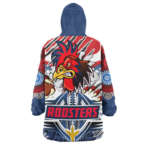 roosters-rugby-aboriginal-custom-snug-hoodie-super-indigenous-sydney-roosters-scratch-style-oodie-blanket
