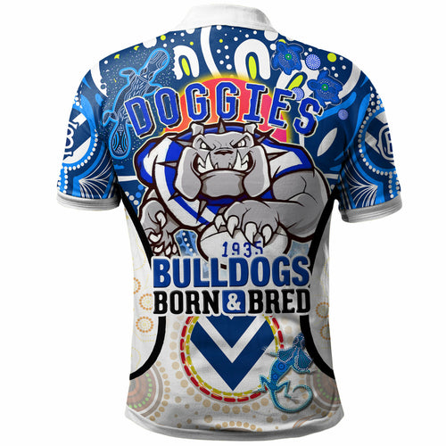 bulldogs-rugby-polo-shirt-custom-bulldogs-mascot-with-aboriginal-art-personalised-player-and-number-polo-shirt