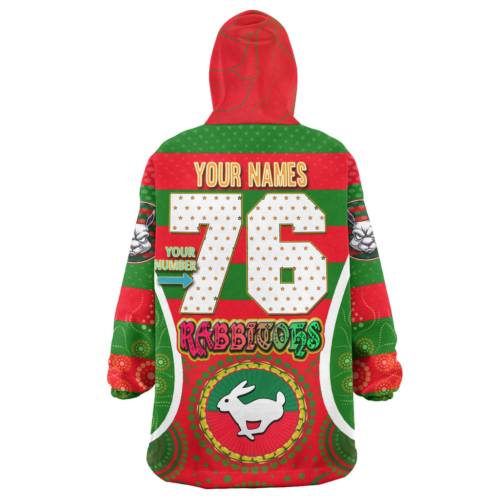 rabbitohs-rugby-snug-hoodie-custom-angry-rabbitohs-100-south-personalised-player-and-number-aboriginal-pride-oodie-blanket