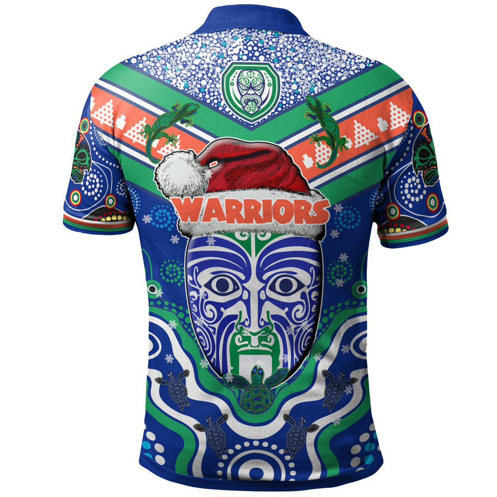 warriors-rugby-christmas-polo-shirt-custom-merry-new-zealand-warriors-christmas-indigenous-polo-shirt