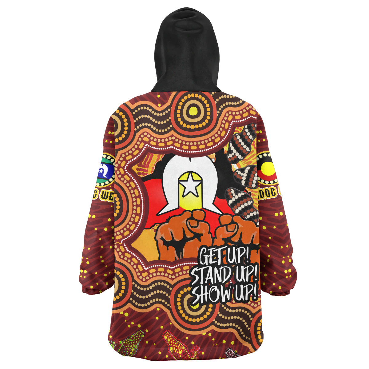 australia-naidoc-week-2023-wearable-blanket-hoodie-aussie-naidoc-boy-with-animals-in-aboriginal-inspired-and-torres-strait-islander-culture-wearable-blanket-hoodie