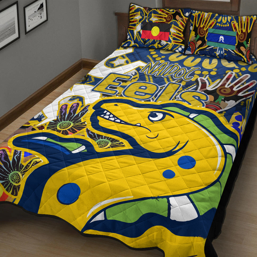 eels-rugby-naidoc-week-quilt-bed-set-custom-parramatta-eels-naidoc-week-celebrations