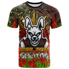 rabbitohs-rugby-t-shirt-anzac-souths-with-remembrance-poppy-and-indigenous-patterns-t-shirt