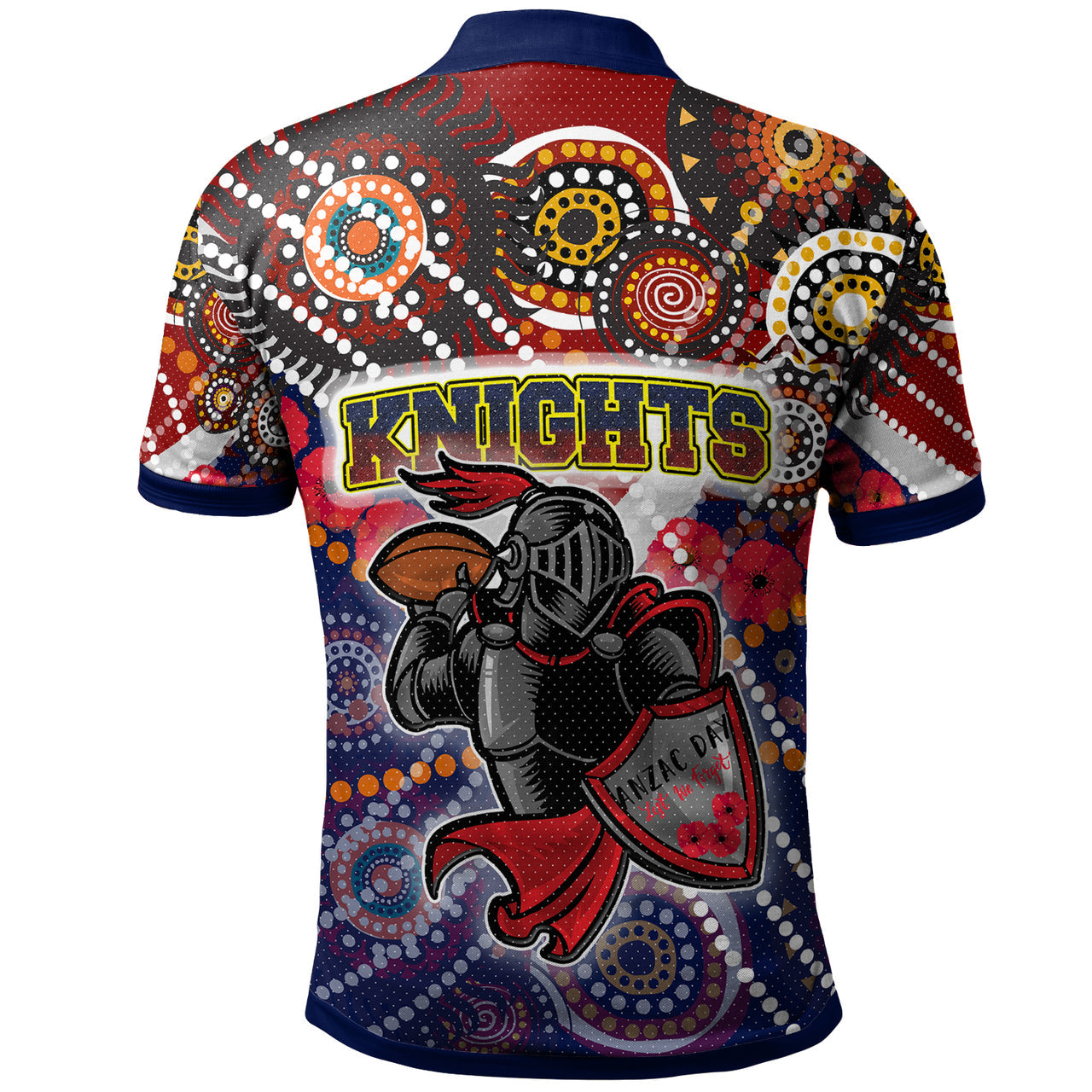 knights-rugby-polo-shirt-aboriginal-knights-anzac-day-lest-we-forget-polo-shirt