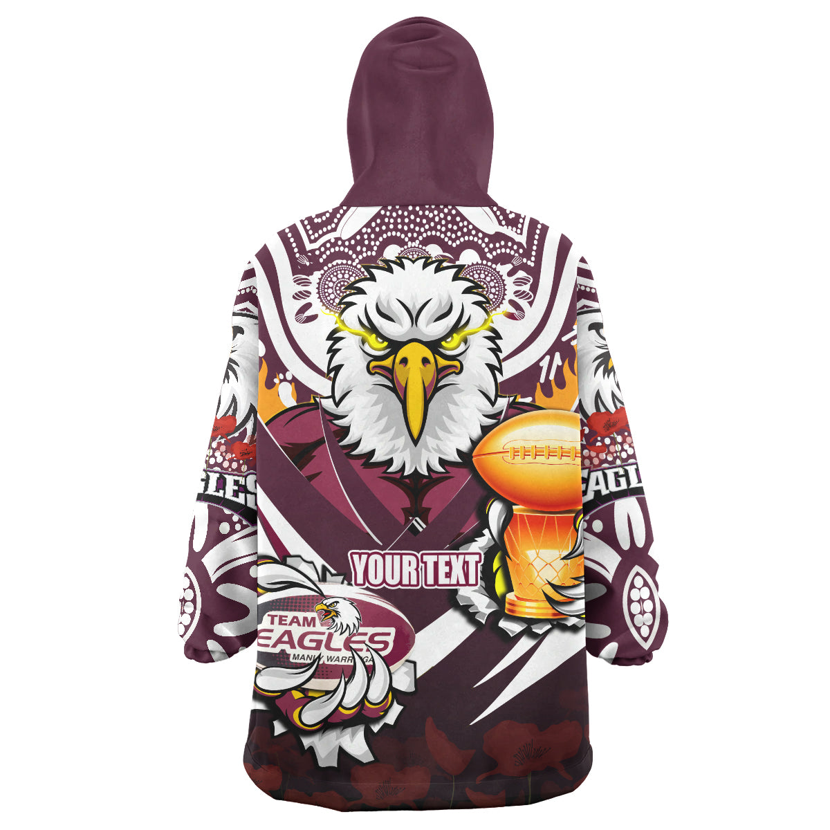 sea-eagles-premierships-rugby-snug-hoodie-custom-go-manly-champion-claw-scratch-aboriginal-culture-oodie-blanket